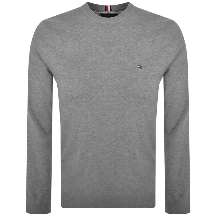 Tommy hilfiger grey crew neck discount